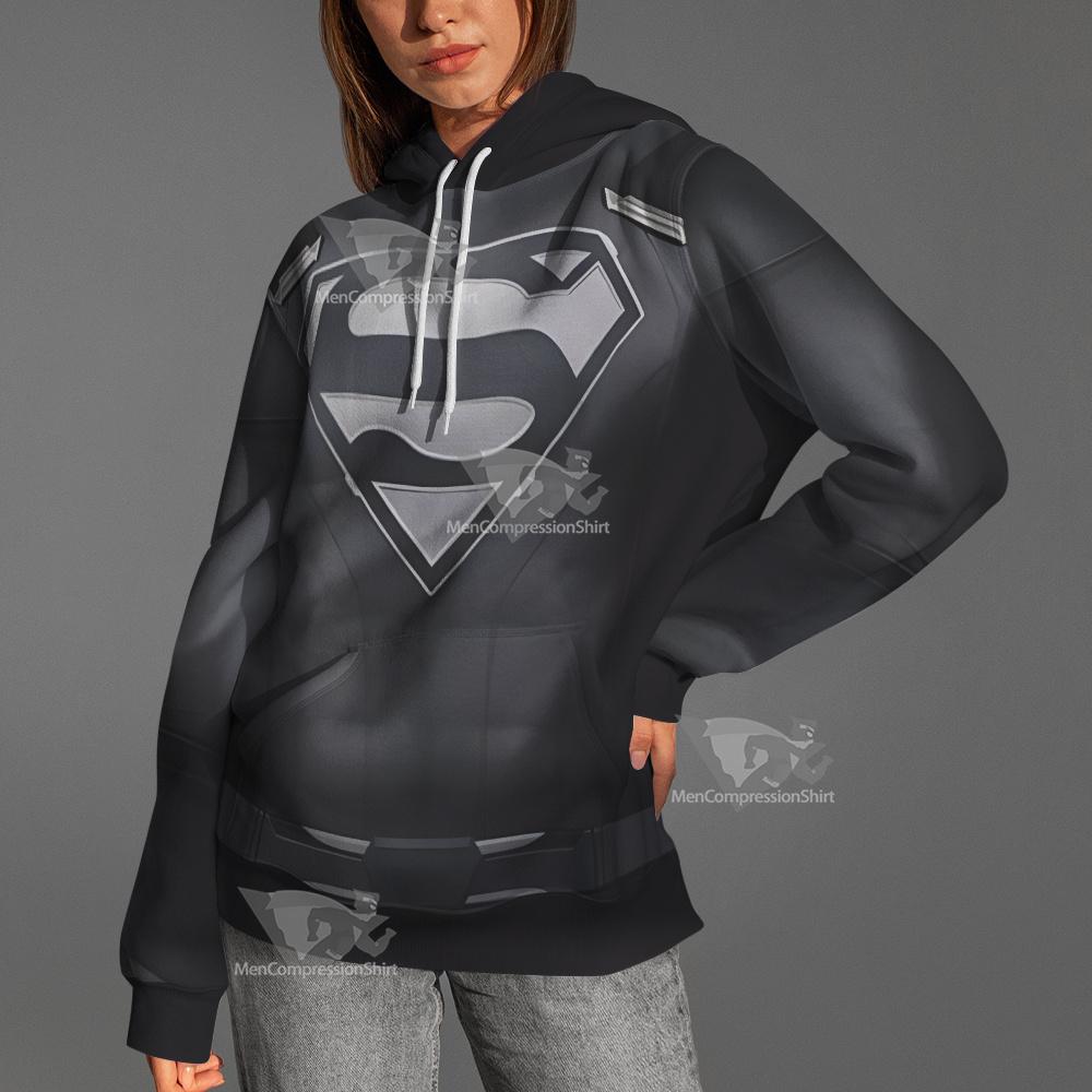 Superman Clark Black Jumpsuit Cosplay Hoodie