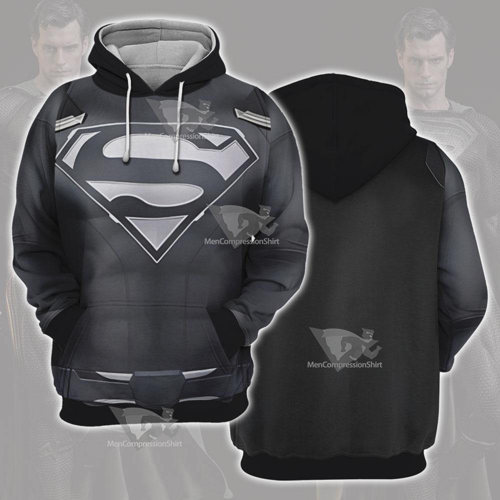 Superman Clark Black Jumpsuit Cosplay Hoodie