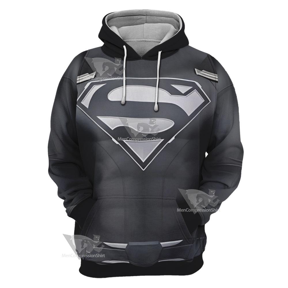 Superman Clark Black Jumpsuit Cosplay Hoodie