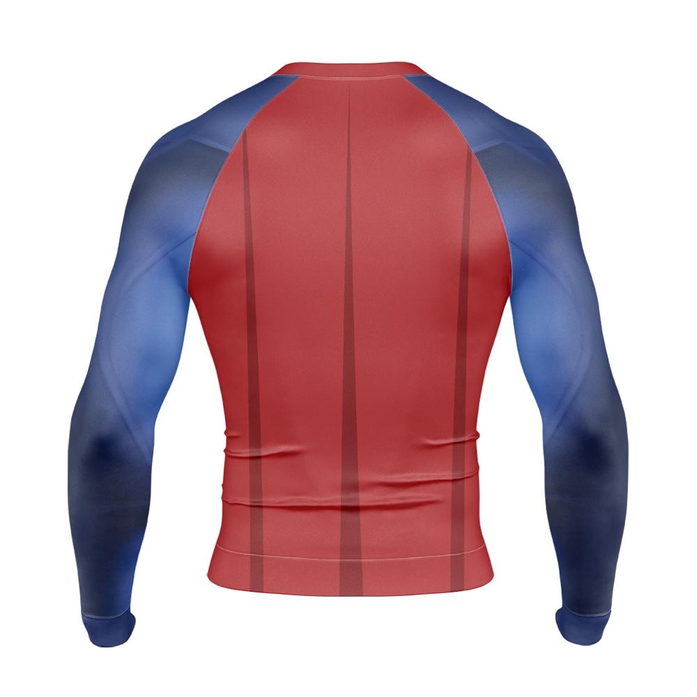 Superman Clark Lois Blue Long Sleeve Compression Shirt