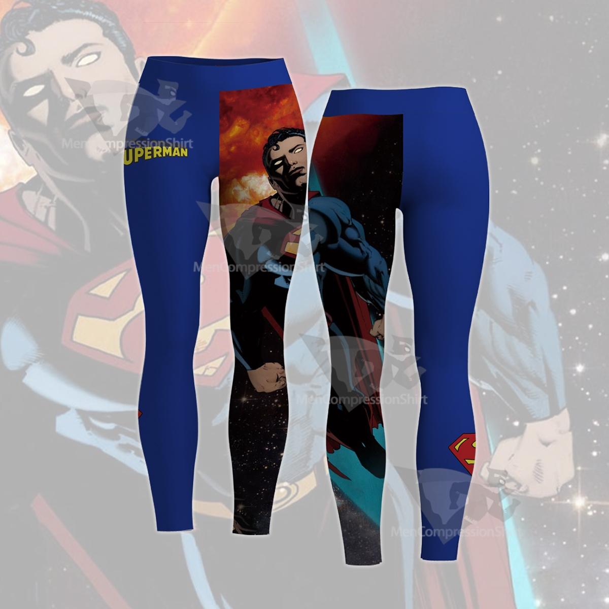 Superman Classic Blue Women Compression Legging-MensCompressionShirt
