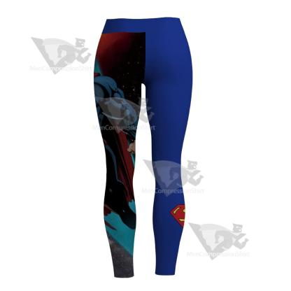 Superman Classic Blue Women Compression Legging-MensCompressionShirt