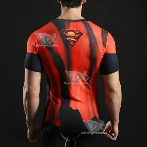 Superman Dark Compression Short Sleeve Rashguard