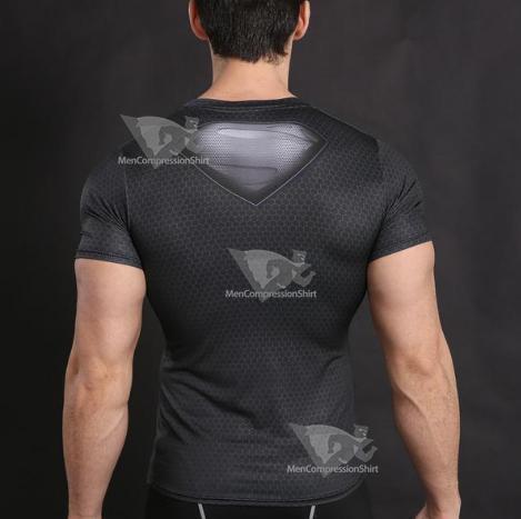 Superman Flash Point Compression Short Sleeve Rashguard