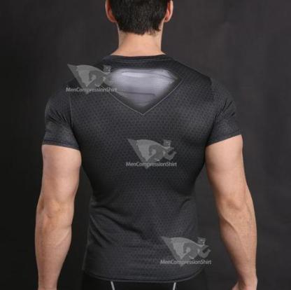 Superman Flash Point Compression Short Sleeve Rashguard