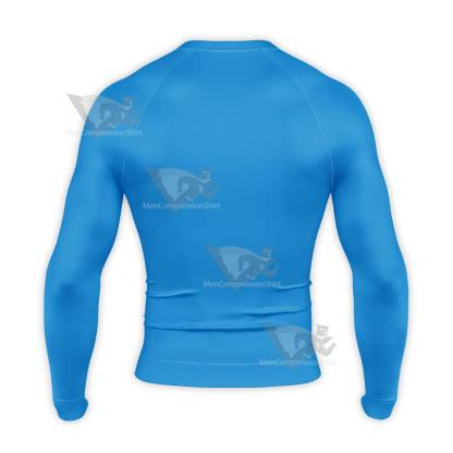 Superman Black Red Icon Long Sleeve Compression Shirt