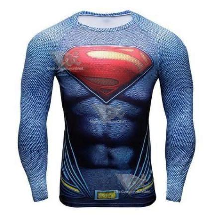 Superman Last Stand On Krypton Compression Long Sleeve Rashguard