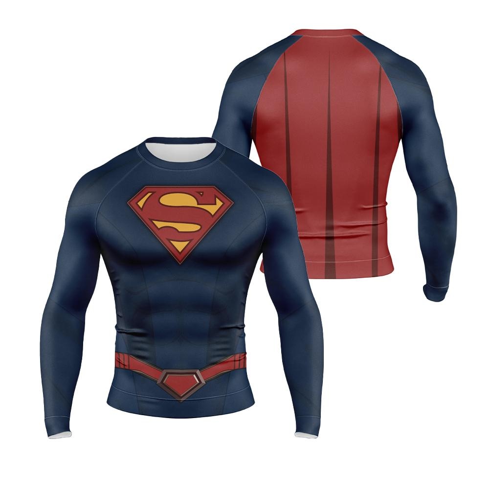 Superman Lois Clark Kent Kal El Long Sleeve Compression Shirt