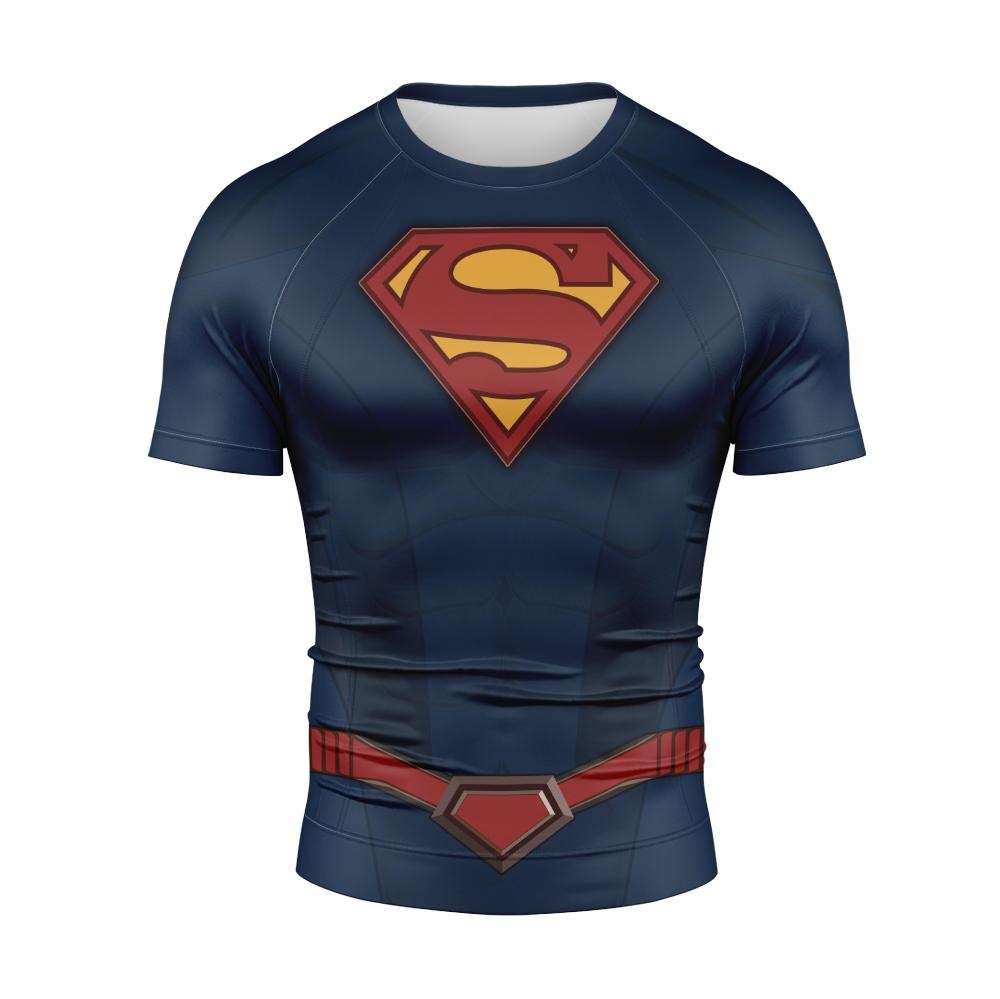 Superman Lois Clark Kent Kal El Short Sleeve Compression Shirt