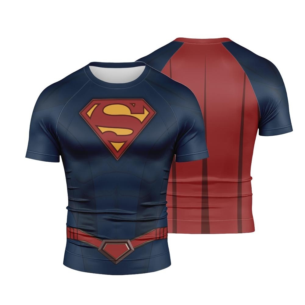 Superman Lois Clark Kent Kal El Short Sleeve Compression Shirt