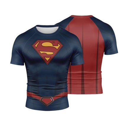 Superman Lois Clark Kent Kal El Short Sleeve Compression Shirt