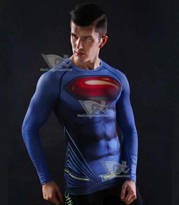 Superman Man Of Steel Compression Long Sleeve Rashguard