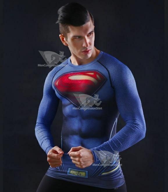 Superman Man Of Steel Compression Long Sleeve Rashguard