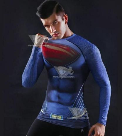 Superman Man Of Steel Compression Long Sleeve Rashguard