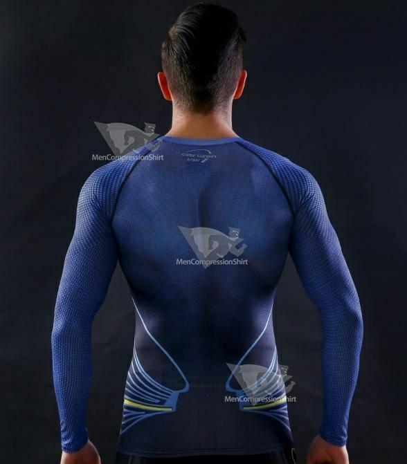 Superman Man Of Steel Compression Long Sleeve Rashguard