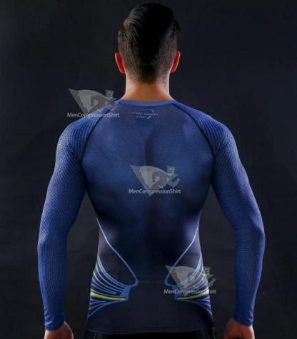 Superman Man Of Steel Compression Long Sleeve Rashguard