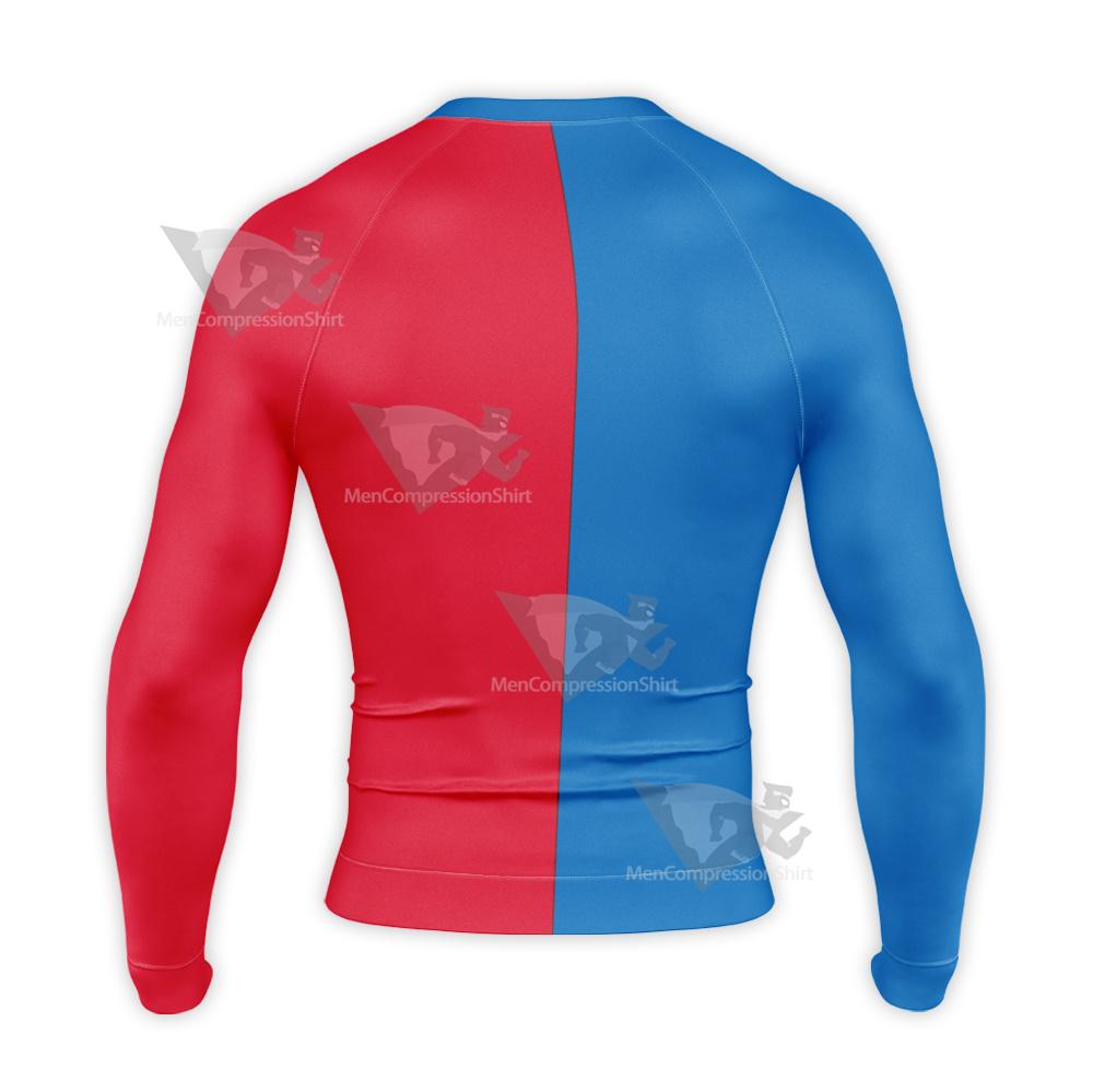 Superman Metropolis Battle Suit Icon Long Sleeve Compression Shirt