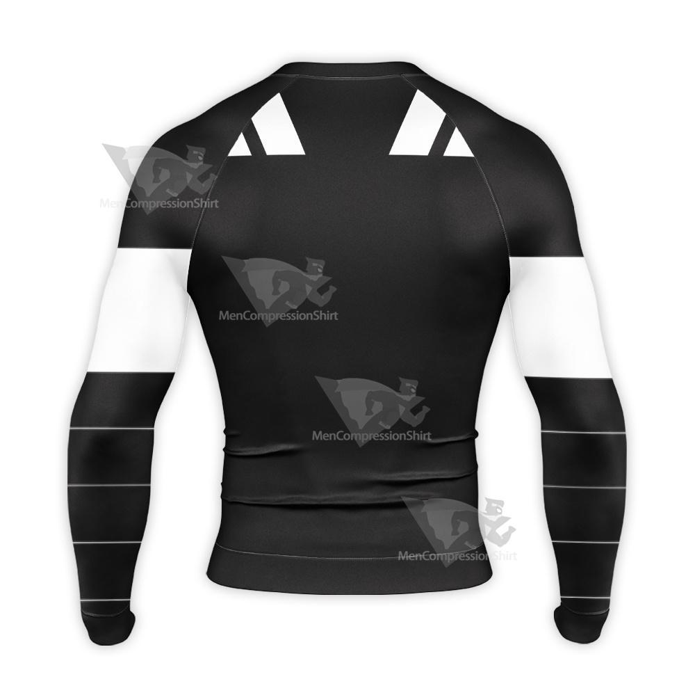 Superman Modern Era Black Lantern Long Sleeve Compression Shirt