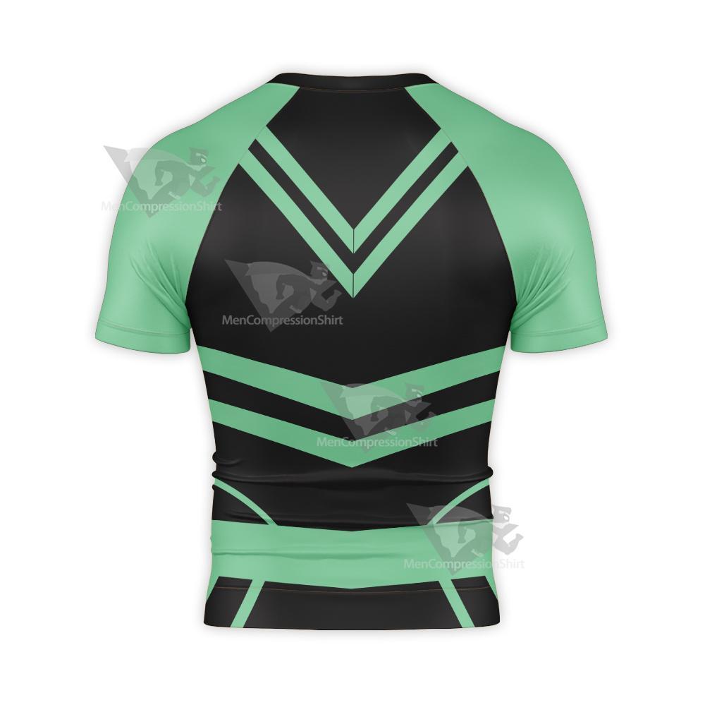 Superman Omen Black Tight Lining Short Sleeve Compression Shirt