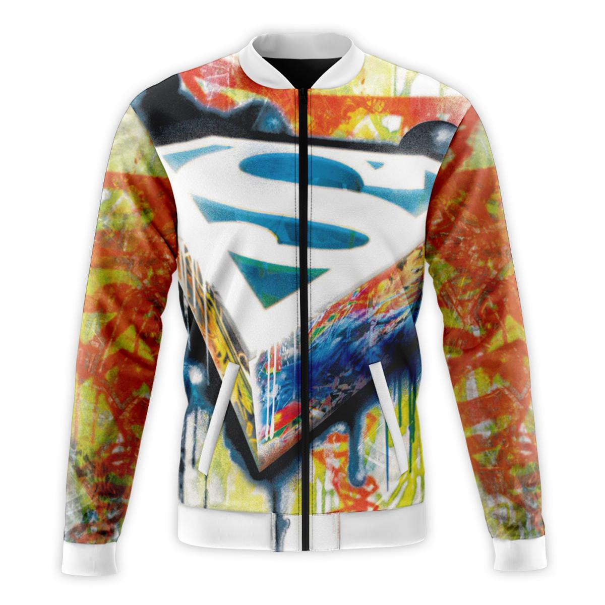 ジャケット・アウター HERO Hero Paint Red Symbol Bomber Jacket – MensCompressionShirt