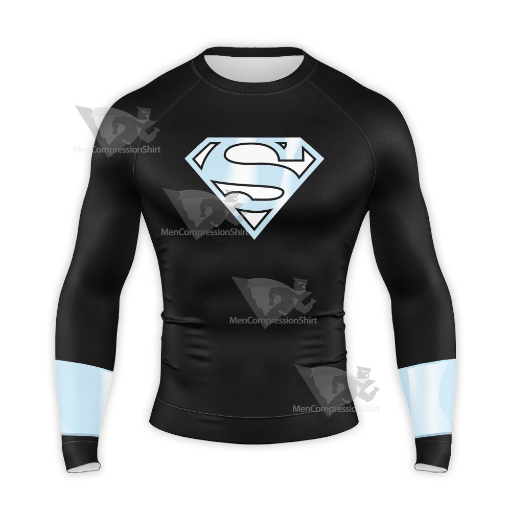 Superman Solar Suit Long Sleeve Compression Shirt