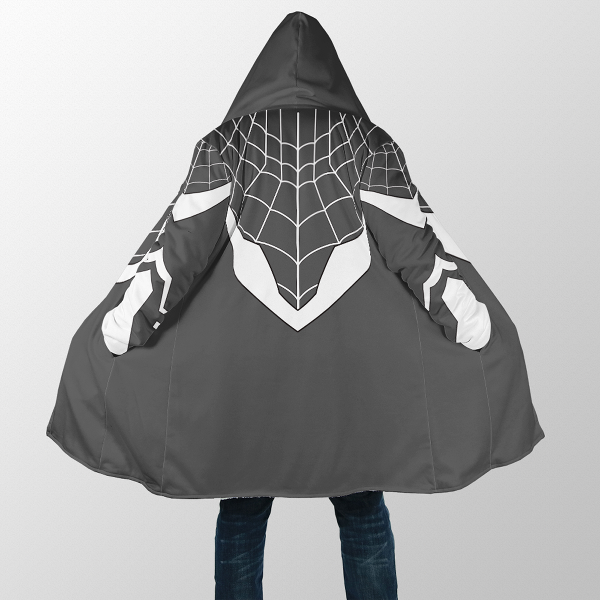 Hero Spiderman Grey Suit Design Dream Cloak