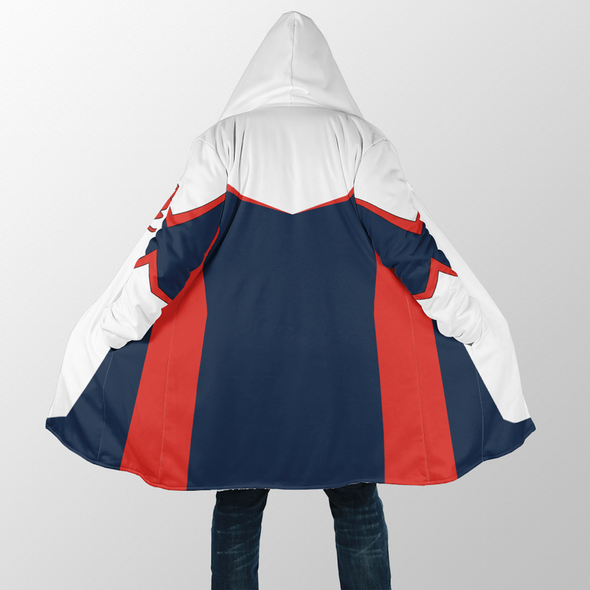 Hero The Flash White Blue Suit Design Dream Cloak