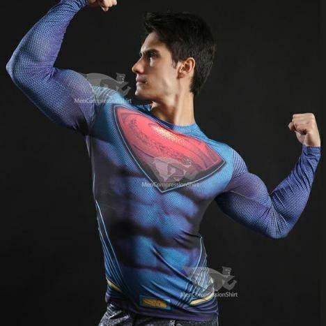 Superman Up Up And Away Compression Long Sleeve Rashguard