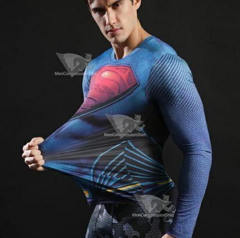 Superman Up Up And Away Compression Long Sleeve Rashguard