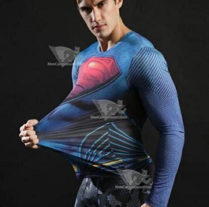 Superman Up Up And Away Compression Long Sleeve Rashguard
