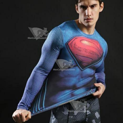 Superman Up Up And Away Compression Long Sleeve Rashguard