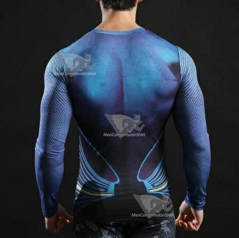 Superman Up Up And Away Compression Long Sleeve Rashguard