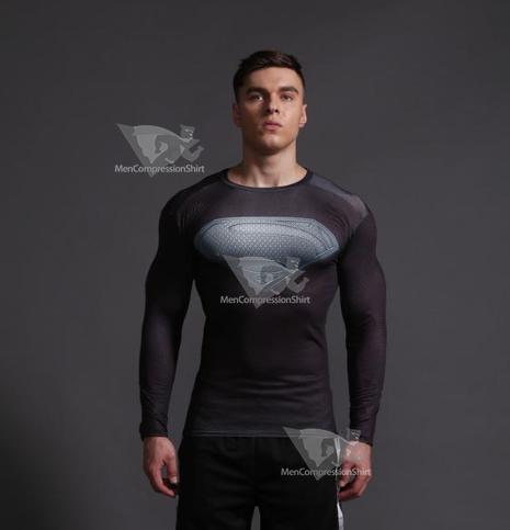 Superman World Of New Krypton Long Sleeve Compression Rashguard