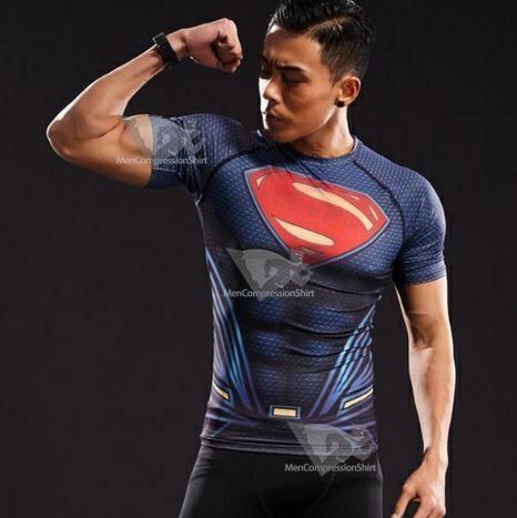 Superman Young Justice Compression Short Sleeve Rashguard