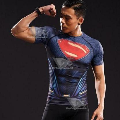Superman Young Justice Compression Short Sleeve Rashguard