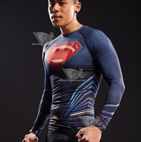 Superman Young Justice Long Sleeve Compression Rashguard