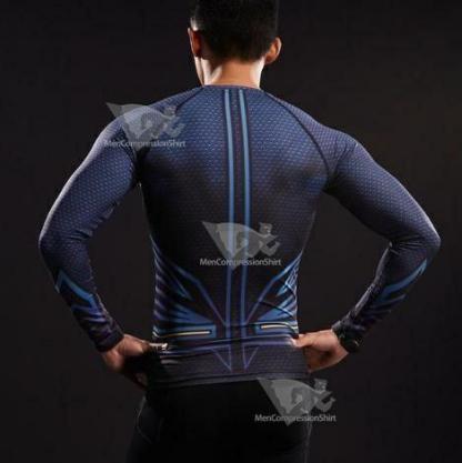 Superman Young Justice Long Sleeve Compression Rashguard