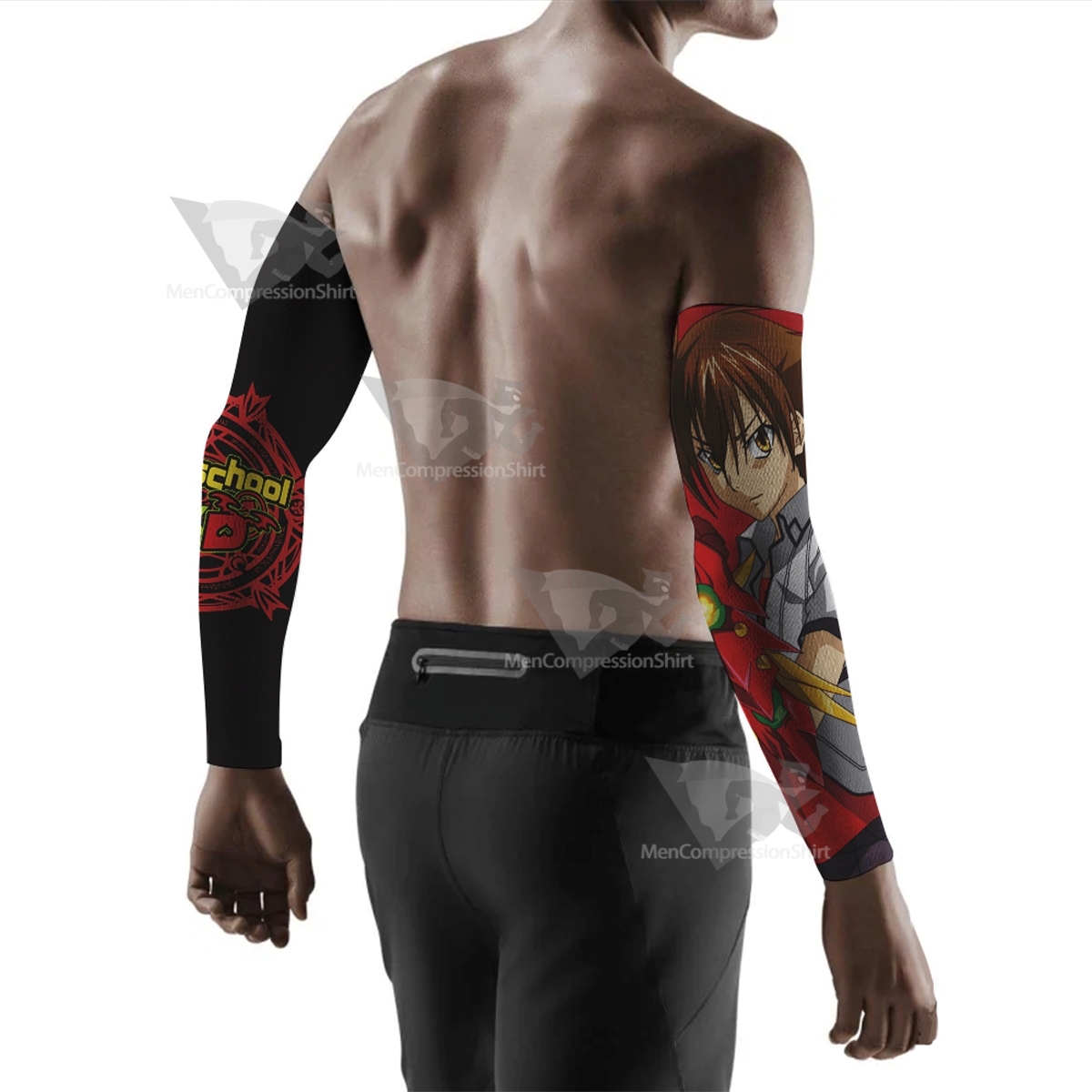 High School Issei Hyoudou Red Compression Arm Sleeve