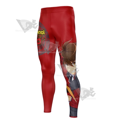 High School Issei Hyoudou Red Men Compression Legging-MensCompressionShirt