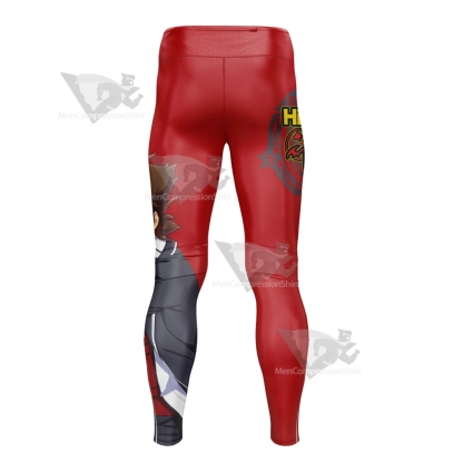 High School Issei Hyoudou Red Men Compression Legging-MensCompressionShirt