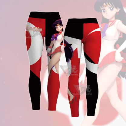 Hino Rei Sailor Moon Sailor Mars Red Women Leggings