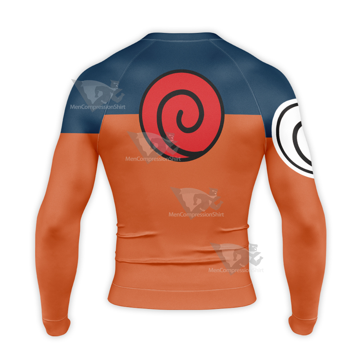 Hokage Orange Uzumaki Long Sleeve Compression Shirt