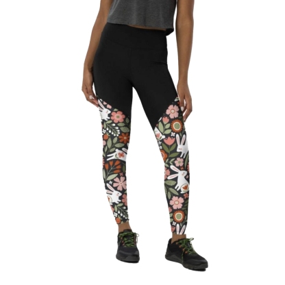 Hopping Bunny Women Compression Legging