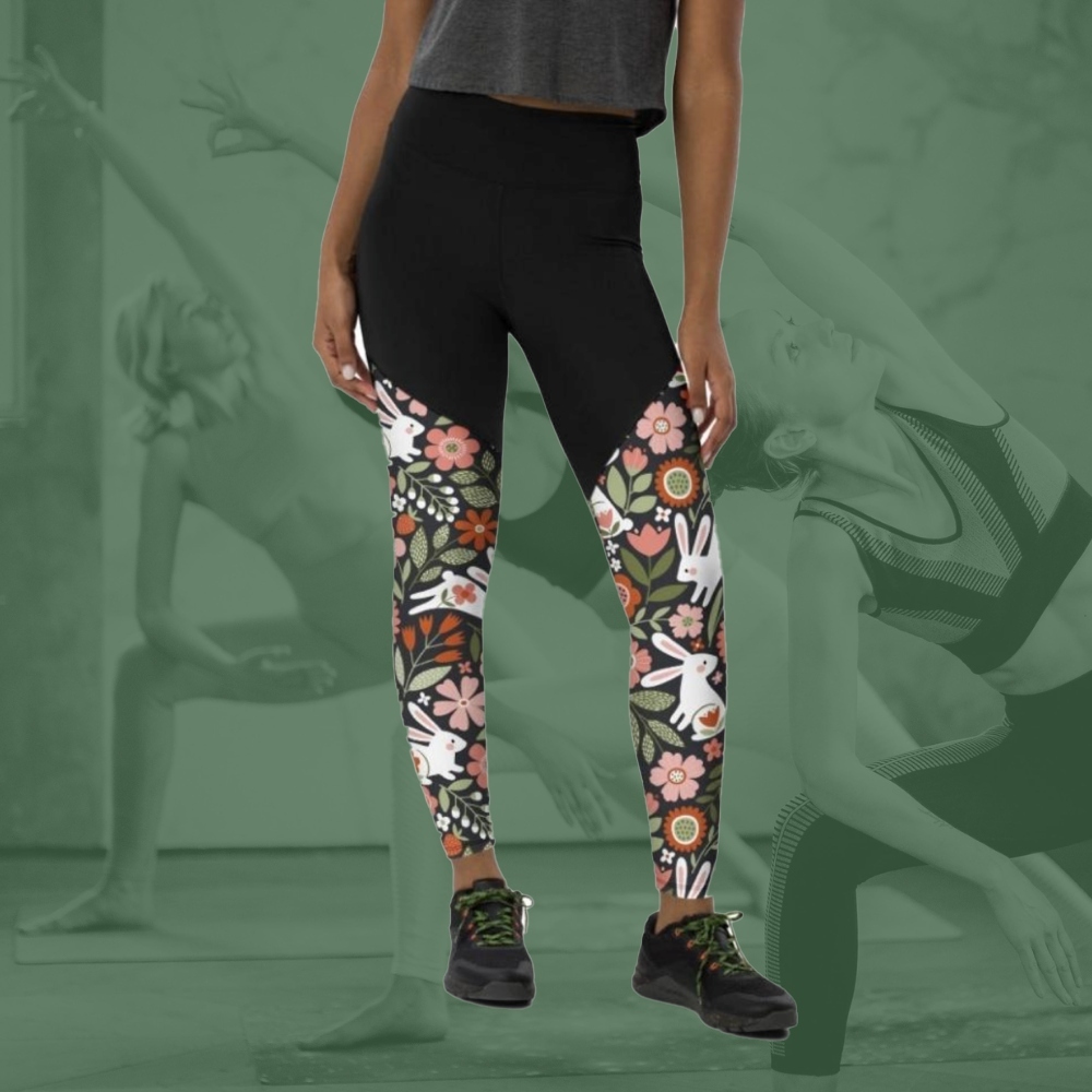 Hopping Bunny Women Compression Legging