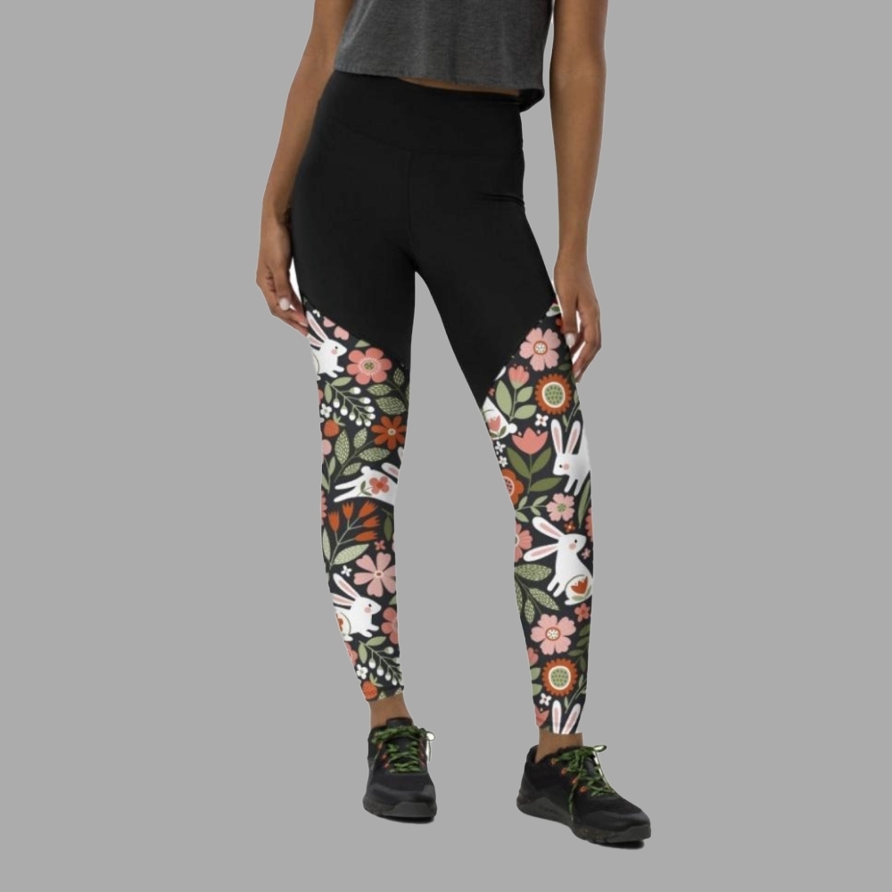 Hopping Bunny Women Compression Legging