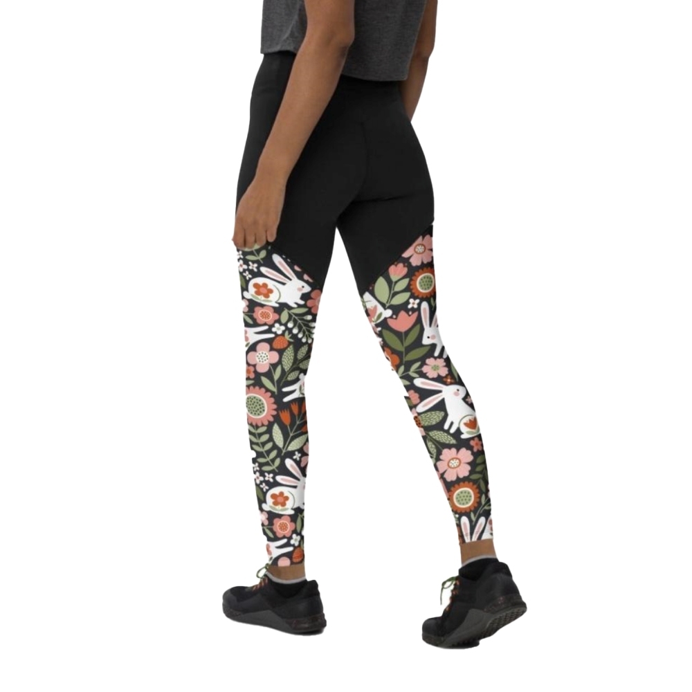 Hopping Bunny Women Compression Legging