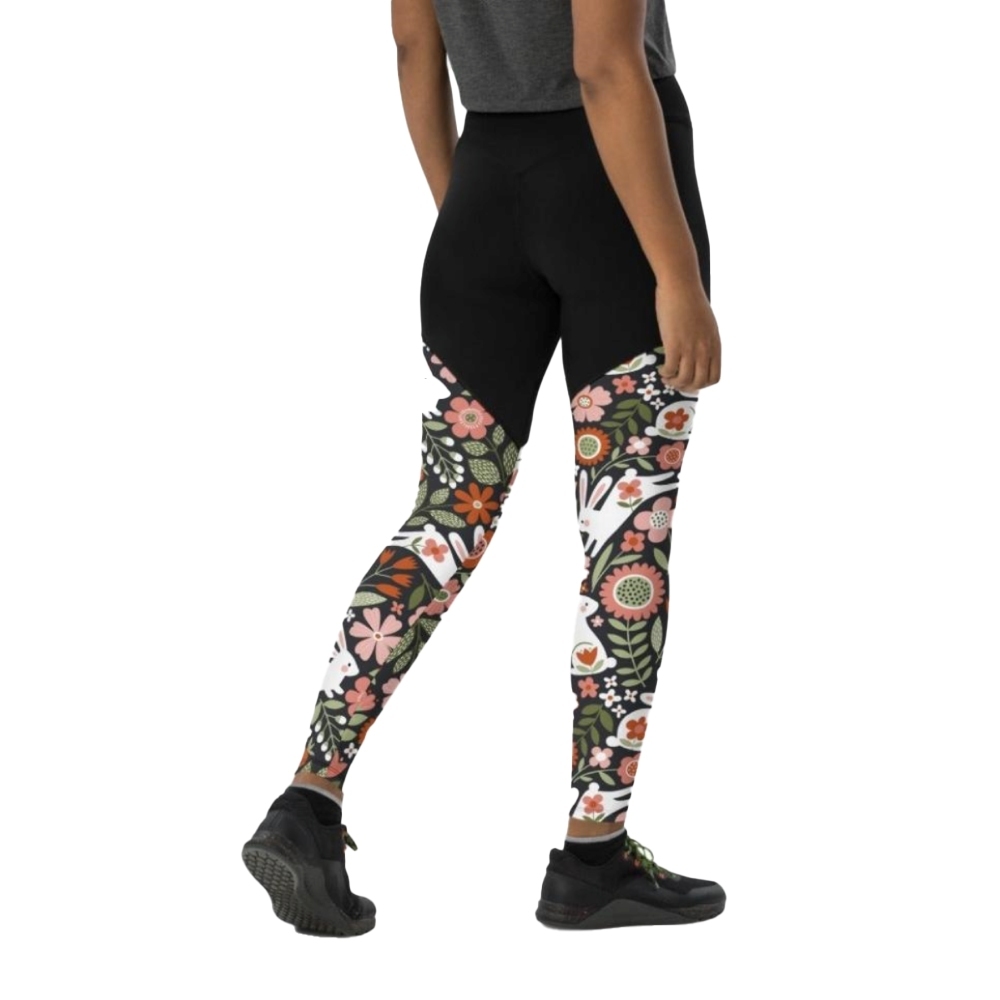 Hopping Bunny Women Compression Legging