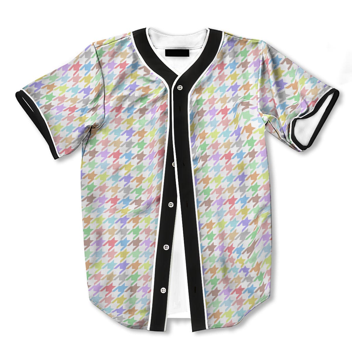 Houndstooth Colorful 3d Print Full Size Baseball Jerseys