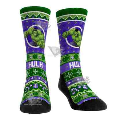 Hulk Pose In Puple Men Tight Socks