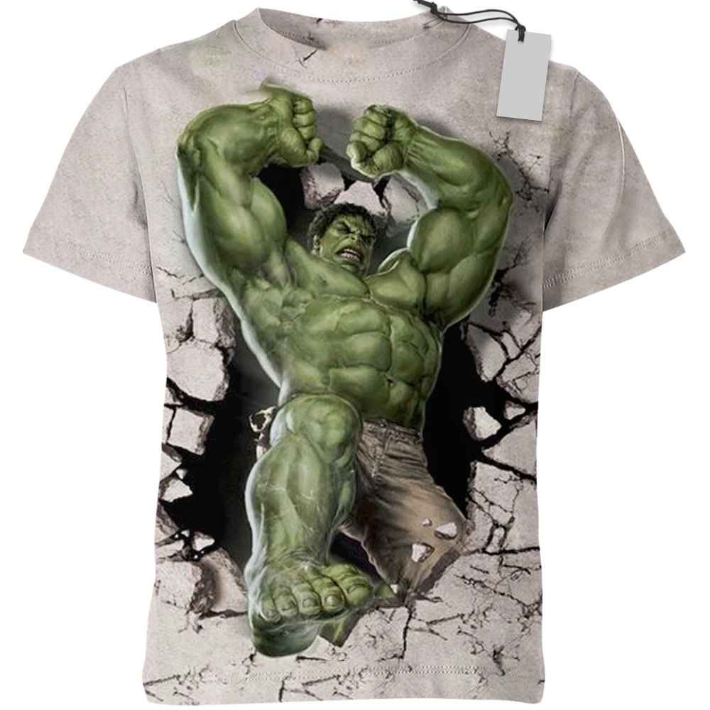 Hulk T-Shirt Avengers Superpower Heroes T-Shirt Grey